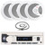 Pyle PLMRB29W2 Single DIN Marine Bluetooth USB/AUX MP3 Player AM/FM Radio Stereo Receiver, 4x 6.5" 150 Watt Max Power Full Range Dual Cone Waterproof White Stereo Boat Speakers, 22" Radio Antenna