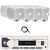 Pyle PLMRB29W2 Single DIN Marine Bluetooth USB/AUX MP3 Player AM/FM Radio Stereo Receiver, 4x 3.5'' 200 Watt Max Power 3-Way Weather Proof White Mini Box Speakers, 22" Radio Antenna