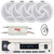 Pyle PLMRB29W2 Single DIN Marine Bluetooth USB/AUX MP3 Player AM/FM Radio Stereo Receiver, 4x 6'' 240W Max Power Low Profile 2-Way White Boat Speakers, 4 Channel Waterproof Amplifier, Radio Antenna