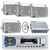 Pyle 3.5" Box Marine Speakers, 400W Amp, PLMRB29W Marine AUX USB Radio, Antenna (MPPK16243)