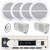 Pyle PLMRB29W2 Single DIN Marine Bluetooth USB/AUX MP3 Player AM/FM Radio Stereo Receiver, 4x 6.5" 90W Max 2-Way Full Range Speakers, 2x 3.5'' 200W Max 3-Way White Mini Box Speakers, Radio Antenna