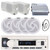 Pyle PLMRB29W2 Single DIN Marine Bluetooth USB/AUX MP3 Player AM/FM Radio Stereo Receiver, 4x 5.25" 180W Max 2-Way Speakers, 2x 3.5'' 200W Max 3-Way Mini Box Speakers, 4 Channel Amplifier, Antenna