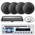 5.25" Marine Black Speakers, Pyle Bluetooth USB AUX Radio, Cover, Radio Antenna (MPPK16508)