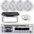 Pyle PLCD43MRB Single DIN Marine Bluetooth USB/AUX MP3 Player AM/FM Radio In-Dash Stereo Head Unit Receiver w/White Cover, 4x 5.25" 180 Watt Max 2-Way Low Profile Slim Style Speakers, Radio Antenna