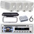 Pyle PLCD43MRB Single DIN Marine Bluetooth USB/AUX MP3 Player AM/FM Radio In-Dash Stereo Head Unit Receiver w/White Cover, 4x 3.5'' 200W Max 3-Way White Mini Box Speakers, 4 Channel Amplifier, Antenna