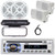 Pyle PLCD43MRB Single DIN Marine Bluetooth USB/AUX MP3 Player AM/FM Radio In-Dash Stereo Head Unit Receiver w/White Cover, 2x 6.5" 600W Max White Speakers, 2x 3.5" 200W Max Mini Box Speakers, Antenna