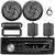 Pyle PLCDBT95 Single DIN Marine Bluetooth USB/AUX MP3/CD Player AM/FM In Dash Stereo Receiver W/Black Cover, 2x 5.25" 180W Max 2-Way Speakers, 2x 4" 30W Max 3-Way Indoor/Outdoor Speakers, Antenna