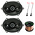 2x Kicker 43DSC6804 D-Series 6x8" 200W Max Power 2-Way 4-Ohm Coaxial Car Audio Speakers, 50 Feet 16 Gauge Speaker Wire, 16 Gauge Speaker Harness Adapter W/Red Bullet for Select Ford Vehicles 1998-Up