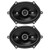 2x Kicker 43DSC6804 D-Series 6x8" 200W Max Power 2-Way 4-Ohm Coaxial Car Audio Speakers, 50 Feet 16 Gauge Speaker Wire, 16 Gauge Speaker Harness Adapter W/Red Bullet for Select Ford Vehicles 1998-Up