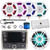Infinity PRV-315.2 Marine Bluetooth USB/AUX WB AM/FM Radio Gauge Hole Mount Receiver, 4x 8" 500W Max Power White RGB LED Speakers, 10" RGB LED Subwoofer, Amplifier W/Kit, Radio Antenna, Speaker Wire