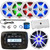 Infinity PRV250 Marine Bluetooth USB/AUX AM/FM Radio Digital Media Stereo Receiver, 4x 8" 450W Max 2-Way RGB LED Boat Speakers, 10" 750W Max Subwoofer, 5 Channel Amplifier w/Kit, Antenna, Wire