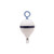 Polyform Mooring Buoy W/Iron 17" Diameter - White Blue Stripe (R-36844)