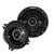 One Pair (QTY 2) Of Kicker 41DSC44 4" 120 Watt Max Power 2-Way Coaxial Car Audio Stereo Black Speakers w/4" White Tower Enclosure, 50 Feet 14 Gauge Speaker Wire