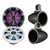 Marine Audio Combo Bundle: Kicker 6.5” LED Speakers, 2x Tower Enclosure (R-43KM654LCW-1-12KMTES)