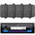 JVC KD-X38MBS Single DIN Marine Boat Bluetooth USB AUX Receiver (SiriusXM Ready) with 4x Enrock 4" 30W 3-Way In/Out Door Box Speakers