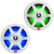 One Pair (QTY 2) Of JBL Club 82 8" OEM Replacement 450 Watt Peak Power 2-Way High-Performance Marine RGB LED Speakers with White and Gray Grilles
