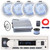 Pyle PLMRB29W2 Single DIN Marine Bluetooth USB/AUX MP3 Player AM/FM Radio Stereo Receiver, 4x 6.5" 240W Max Low-Profile 2-Way Blue LED Speakers, 4 Channel Amplifier W/Kit, Speaker Wire, Radio Antenna