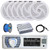 Pyle PLRMR23BTW Single DIN Marine Bluetooth USB/AUX MP3 Player AM/FM Radio In-Dash Stereo Receiver, 6x 5.25" 180W Max 2-Way Slim Style White Speakers, 4 Channel Amplifier, Radio Antenna, Speaker Wire