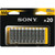 SONY R03NUB20A Heavy-Duty Carbon Zinc AAA Batteries, 20 pk (R-SOBR03NUB20A)