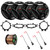 Two Pairs (QTY 4) Of JVC CS-DR621 drvn DR Series 6.5" 300W Peak Power 2-Way Coaxial Speakers, Speaker Wire, 4x Speaker Mounting Bracket Adaptor, 2x Speaker Wire Harness (Fits 1995-2009 GM Vehicles)