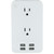 General Electric 31708 2-Outlet Surge-Protector Wall Tap with 4 USB Ports (R-JAS31708)