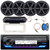 JVC KD-X38MBS Single DIN Marine MotorSports Bluetooth USB/AUX LED Illumination AM/FM Radio SiriusXM Ready Stereo Receiver w/White Cover, 4x 6.5" 100W Max 2-Way Speakers, Radio Antenna, Speaker Wire