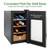 NutriChef Cigar Cooler Humidor - Thermoelectric Stainless Steel Wine & Cigar Cooler Refrigerator with Clear Glass Door - Wine Bar Fridge Combo - Humidity Control to Prevent Mold & Stale Stogies