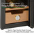 NutriChef Cigar Cooler Humidor - Thermoelectric Stainless Steel Wine & Cigar Cooler Refrigerator with Clear Glass Door - Wine Bar Fridge Combo - Humidity Control to Prevent Mold & Stale Stogies