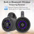 Pyle PLMRLEWB47BB 4" 300 Watt Max Power Waterproof Bluetooth Marine Wakeboard Black LED Tower Speakers (Pair)