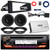 JVC KD-T92MBS Single DIN Marine MotorSports Bluetooth USB/AUX CD Player AM/FM Radio Stereo Receiver W/Install Kit, 2x 6.5" 300W Max 2-Way Coaxial Speakers W/Adapters, 4-Channel Amplifier W/Kit, Wire