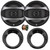 2x Dual Electronics D65SP 6.5" 100 Watt Max Power 2-Way Speakers, 2x Mounting Ring Adapter for 6.5" to 6.75" Speakers, 50 Feet 16 Gauge Speaker Wire (Bundle Fits 98-13 Harley Davidson Touring Models)