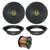 2x Kicker CSC65 CS Series 6.5" 300 Watt Max Power 4 Ohm 2-Way Coaxial Speakers, 50 Feet Speaker Wire, Speaker Mounting Ring Adapter for 6.5" to 6.75" Fits 1998-2013 Harley Davidson Touring Models