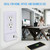 Pyle Black Smart USB Charge Power Outlet Frame Cover Wall Plate Black