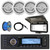 ClarionMarine 16-25' Bay Boat Audio Package: Single-DIN SiriusXM Ready Bluetooth USB AUX Digital Media Receiver, 4 x 6.5 Coaxial 2-Way 100 Watts Speakers, Speaker Wire, Radio Cover, Antenna
