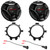 2x JVC CS-DR621 drvn DR Series 6.5" 300 Watts Max Power 2-Way Coaxial Car Audio Speakers, Speaker Wire Harness, 5.25" or 6.5" Speaker Mounting Bracket Adaptor (Bundle fits 1995-2009 GM Vehicles)