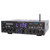 Pyle PDA4BU Wireless Bluetooth Multi-Channel 200 Watt Home Audio Stereo Amplifier Receiver, 4x 4" 200 Watt Max Power 3-Way Indoor/Outdoor Black Speakers, VHF Wireless Microphone System, Speaker Wire