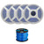 4 x Jensen Marine MS650 6.5" Waterpoof Coaxial Speakers - 4 x 6.5" Removable Marine Audio Grilles (White) - 4 x Blue/White LED Light Kit for Grilles - 50Ft. 16-Gauge Speaker Wire