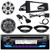 JVC KD-T92MBS Single DIN Marine MotorSports Bluetooth USB/AUX CD Player AM/FM Radio Stereo Receiver W/Install Kit, 2x 6.5" 195W Max Speakers W/Grilles + Adapters, Handlebar Control Interface, Antenna