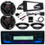 JVC KD-T92MBS Single DIN Marine MotorSports Bluetooth USB AUX Stereo CD Player Receiver, 2x 6.5" 300W 2-Way Car Audio Speakers w/Adapters, Handlebar Control Kit, 40" Antenna, 98-13 Harley Install Kit