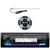 JVC KD-X38MBS Single DIN Marine MotorSports Bluetooth USB AUX LED Stereo Receiver, Enrock Rubber Mast Boat Radio Antenna, Wired Remote