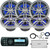 Jensen Marine Audio MA200 AM/FM/USB/Bluetooth Waterproof Stereo, 6 x Enrock 2-Way 6.5" Water-Resistant Speakers (Charcoal), 4-Channel Marine/Powersports Amplifier, Accessories