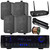 Audioronics 1500 Watt Hybrid Digital Stereo Receiver Amplifier, Enrock Audio 4-Inch 3-Way Indoor Outdoor Box Speakers - Black, Dual Channel VHF Wireless Microphone System, Enrock 16 Gauge 50 Foot Speaker Wire