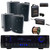 Audioronics 1500 Watt Hybrid Digital Stereo Receiver Amplifier, Dual Electronics 4" 3-Way Indoor Outdoor Speakers - Black, Lavalier Wireless Microphone System, Enrock 16 Gauge 50 Foot Speaker Wire