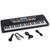 Digital Musical Karaoke Keyboard - Portable Electronic Piano Keyboard with Built-in Rechargeable Battery & Wired Microphone (49 Keys)