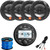 JBL PRV-275 Marine Gauge-Style Digital Media Bluetooth Receiver, 4 x JBL OEM Replacement 6.5" 2-Way Audio Multi-Element Speakers (Black), Speaker Wire, Auxiliary Interface Mount