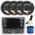 Infinity PRV-315.2 Marine AM/FM Bluetooth USB Full Color Display Receiver, 4 x JBL OEM Replacement 6.5" 2-Way Marine Audio Multi-Element Speakers (Black), Speaker Wire, AUX Interface
