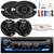 JVC KD-T720BT Single DIN Bluetooth USB/AUX CD Player AM/FM Car Audio Stereo Receiver, 2x 6x9" 500W Max 3-Way Speakers, 2x 6.5" 300W Max Speakers, 4 Channel Amplifier, Amp Wiring Installation Kit