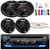 JVC KD-T720BT Single DIN Bluetooth USB/AUX CD Player AM/FM Radio Multimedia Car Audio Stereo Receiver, 2x 6x9" 500W Max 3-Way Speakers, 2x 6.5" 300W Max Coaxial Speakers, 4 Channel Amplifier W/ Kit