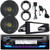 JVC KD-T92MBS Single DIN Marine MotorSports Bluetooth USB/AUX CD Player AM/FM Radio Stereo Receiver W/Install Kit, 2x 6.5" 300W Max 2-Way Speakers W/Adapters, Handlebar Control Interface (98-13 HD)