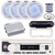 Pyle PLMRB29W2 Single DIN Marine Bluetooth USB/AUX MP3 Player AM/FM Radio Stereo Receiver w/White Cover, 4x 4" 100W Max Low Profile 2-Way Blue LED White Speakers, 4 Channel Amplifier, Antenna, Wire